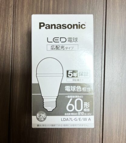 Panasonic LDA7LGEW LED電球 E26口金 60形相当 電球色相当 広配光タイプ 810ルーメン パナソニック