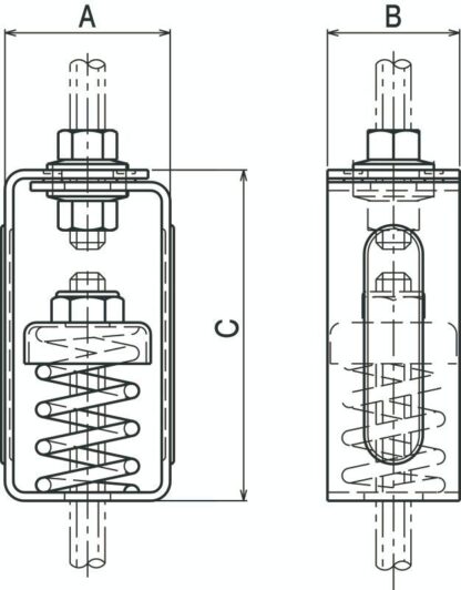 ネグロス電工 吊りボルト中間用 防振タンバックル SAU10RS-W4 1個