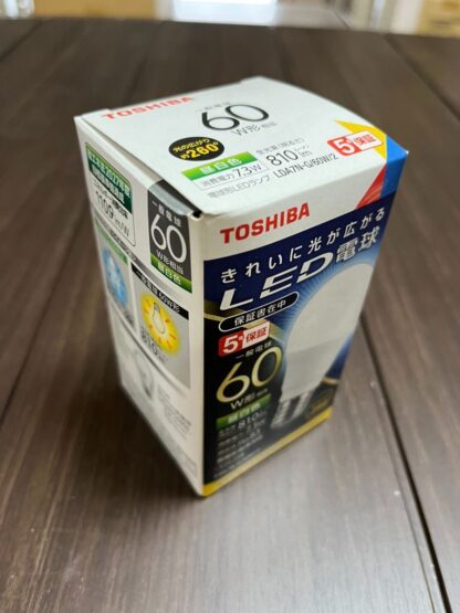 TOSHIBA LDA7NG60W2 LED電球 E26口金 60W形相当 昼白色 810ルーメン 密閉形器具対応 東芝ライテック