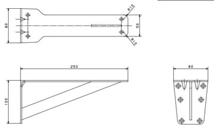 Panasonic スチールアングル250 インテリアカウンター施工部材 PTE2PQQSST サテンシルバー色 ねじ付き 壁付け 棚受け 支え DIY